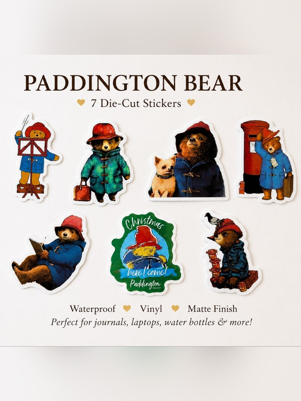 Paddington Bear Vinyl Sticker Set (7 Designs)
